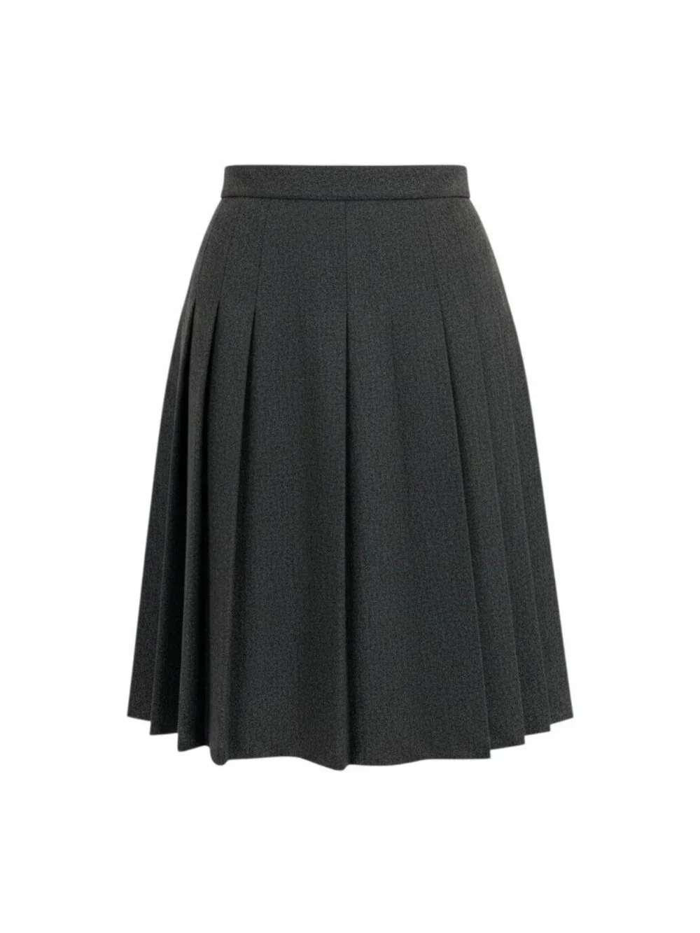 Chanel Pleated Skirt Mini Gray